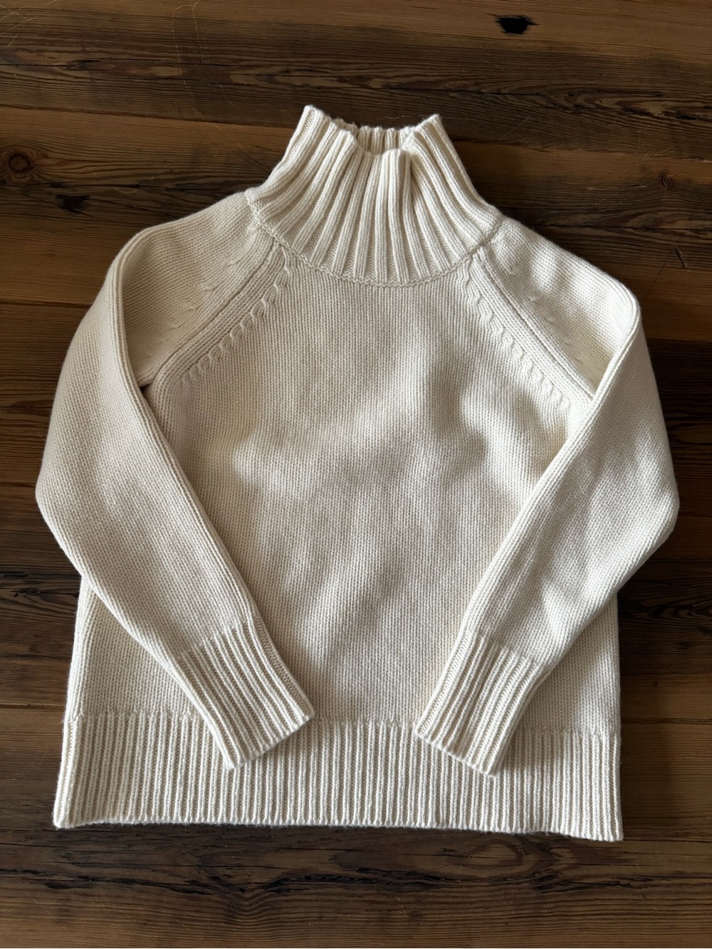 Navygrey Cream Funnel neck sweater S